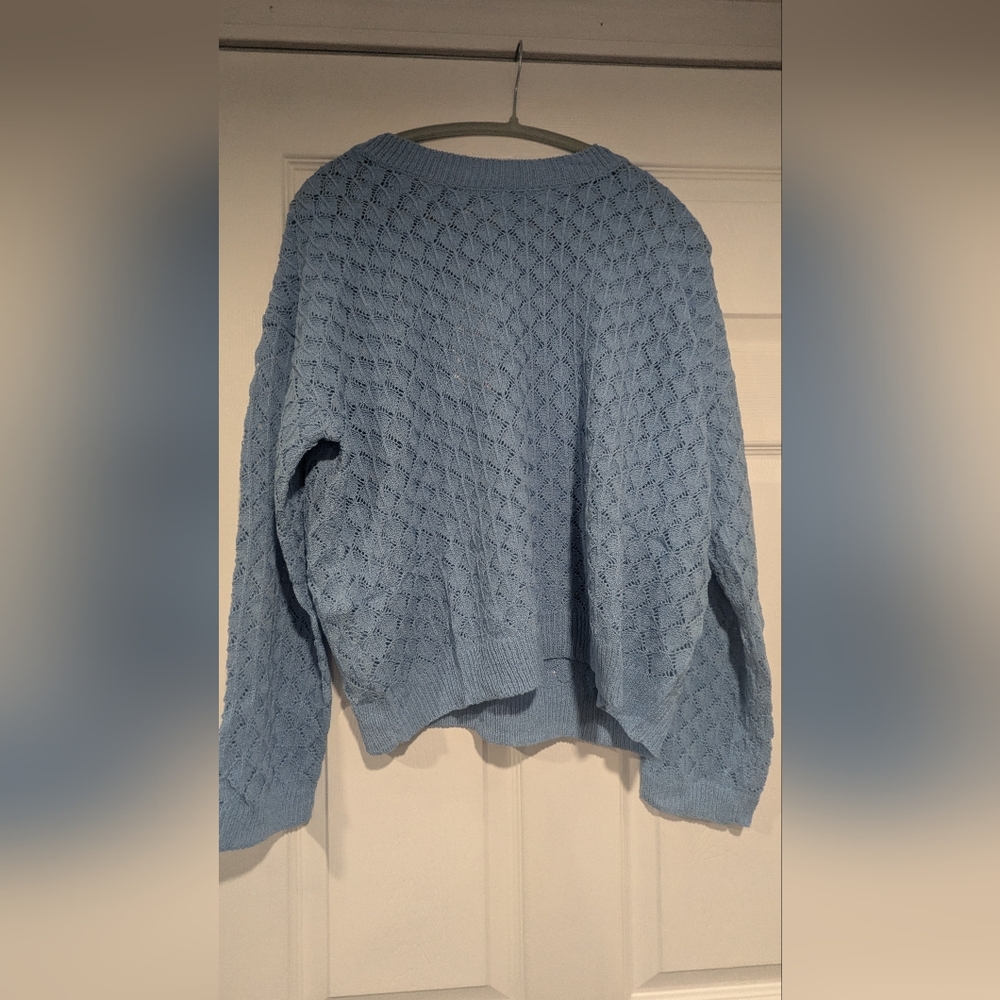 Anniewear Blue Diamond Knit Sweater - Picture 2 of 6